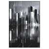 Led Wandbild Futuristische Skyline Hochformat Produktvorschau Frontal