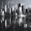 Led Wandbild Futuristische Skyline Quadrat Motivvorschau