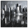 Led Wandbild Futuristische Skyline Quadrat Produktvorschau Frontal