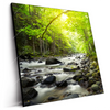 Led Wandbild Gebirgsfluss Im Wald Quadrat Produktvorschau Seitlich