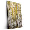 Led Wandbild Gelber Birkenwald Hochformat Produktvorschau Seitlich