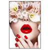 Led Wandbild Gesicht Rosen Hochformat Produktvorschau Frontal