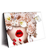 Led Wandbild Gesicht Rosen Querformat Produktvorschau Seitlich