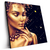 Led Wandbild Golden Girl Quadrat Produktvorschau Seitlich