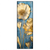 Led Wandbild Goldene Blumen Auf Blau Schmal Produktvorschau Frontal