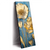 Led Wandbild Goldene Blumen Auf Blau Schmal Produktvorschau Seitlich