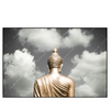 Led Wandbild Goldene Buddha Statue Querformat Produktvorschau Frontal
