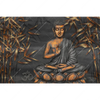 Led Wandbild Goldener Buddha Bambus Querformat Motivvorschau