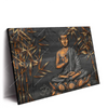 Led Wandbild Goldener Buddha Bambus Querformat Produktvorschau Seitlich
