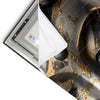 Led Wandbild Goldener Buddha Fluid Art Hochformat Materialvorschau
