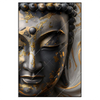 Led Wandbild Goldener Buddha Fluid Art Hochformat Produktvorschau Frontal