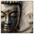 Led Wandbild Goldener Buddha Fluid Art Quadrat Produktvorschau Frontal