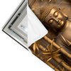Led Wandbild Goldener Buddha Im Bambuswald Quadrat Materialvorschau