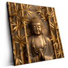 Led Wandbild Goldener Buddha Im Bambuswald Quadrat Produktvorschau Seitlich