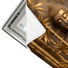 Led Wandbild Goldener Buddha Im Bambuswald Querformat Materialvorschau