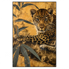 Led Wandbild Goldener Leopard Imposanter Jaeger Hochformat Produktvorschau Frontal