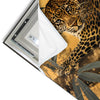Led Wandbild Goldener Leopard Imposanter Jaeger Quadrat Materialvorschau