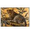 Led Wandbild Goldener Leopard Imposanter Jaeger Querformat Produktvorschau Frontal