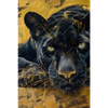 Led Wandbild Goldener Panther Hochformat Motivvorschau