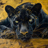 Led Wandbild Goldener Panther Quadrat Motivvorschau