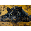 Led Wandbild Goldener Panther Querformat Motivvorschau