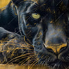 Led Wandbild Goldener Panther Querformat Zoom