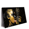 Led Wandbild Goldenes Ananasmaedchen No 2 Querformat Produktvorschau Seitlich