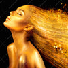 Led Wandbild Goldenes Haar Quadrat Motivvorschau