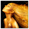 Led Wandbild Goldenes Haar Quadrat Produktvorschau Frontal