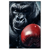 Led Wandbild Gorilla Mit Roten Boxhandschuhen Hochformat Produktvorschau Frontal