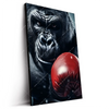 Led Wandbild Gorilla Mit Roten Boxhandschuhen Hochformat Produktvorschau Seitlich