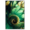 Led Wandbild Gruene Spiralblaetter Hochformat Produktvorschau Frontal