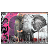 Led Wandbild Grunge Elefant Querformat Produktvorschau Frontal