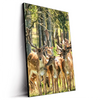 Led Wandbild Gruppe Rotwild Hochformat Produktvorschau Seitlich