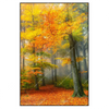 Led Wandbild Herbstfarben Im Nebligen Wald Hochformat Produktvorschau Frontal