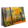 Led Wandbild Herbstfarben Im Nebligen Wald Querformat Produktvorschau Seitlich