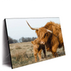 Led Wandbild Highlander Familie Querformat Produktvorschau Seitlich