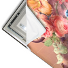 Led Wandbild Hirsch Blumen Querformat Materialvorschau