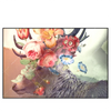 Led Wandbild Hirsch Blumen Querformat Produktvorschau Frontal