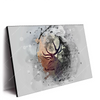 Led Wandbild Hirsch Grunge Stil Querformat Produktvorschau Seitlich