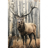 Led Wandbild Hirsch Im Birkenwald Hochformat Motivvorschau