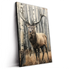 Led Wandbild Hirsch Im Birkenwald Hochformat Produktvorschau Seitlich