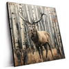 Led Wandbild Hirsch Im Birkenwald Quadrat Produktvorschau Seitlich