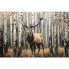 Led Wandbild Hirsch Im Birkenwald Querformat Motivvorschau