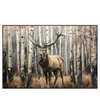 Led Wandbild Hirsch Im Birkenwald Querformat Produktvorschau Frontal