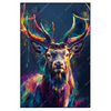 Led Wandbild Hirsch Im Leuchtenden Farbmix Hochformat Produktvorschau Frontal