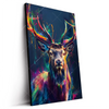 Led Wandbild Hirsch Im Leuchtenden Farbmix Hochformat Produktvorschau Seitlich