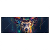 Led Wandbild Hirsch Im Leuchtenden Farbmix Panorama Produktvorschau Frontal