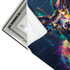 Led Wandbild Hirsch Im Leuchtenden Farbmix Quadrat Materialvorschau