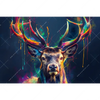 Led Wandbild Hirsch Im Leuchtenden Farbmix Querformat Motivvorschau